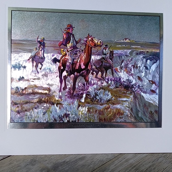 CM Russell print, "Smoking Them Out" - Picture 2 of 4